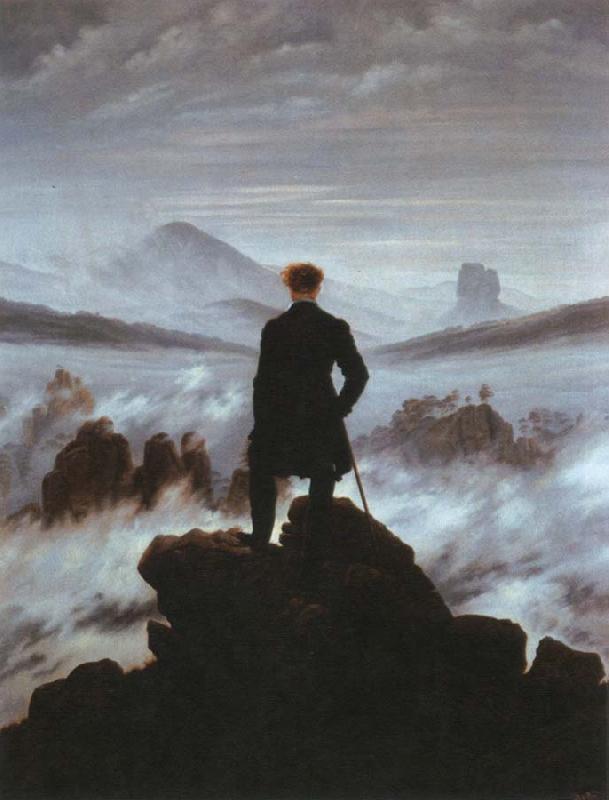 Caspar David Friedrich wanderer above the sea of fog France oil painting art